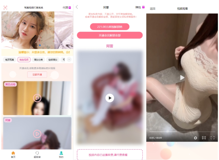写真图片视频打赏系统源码 打赏平台搭建 付费打赏视频源码网站制作 完整可用 附教程